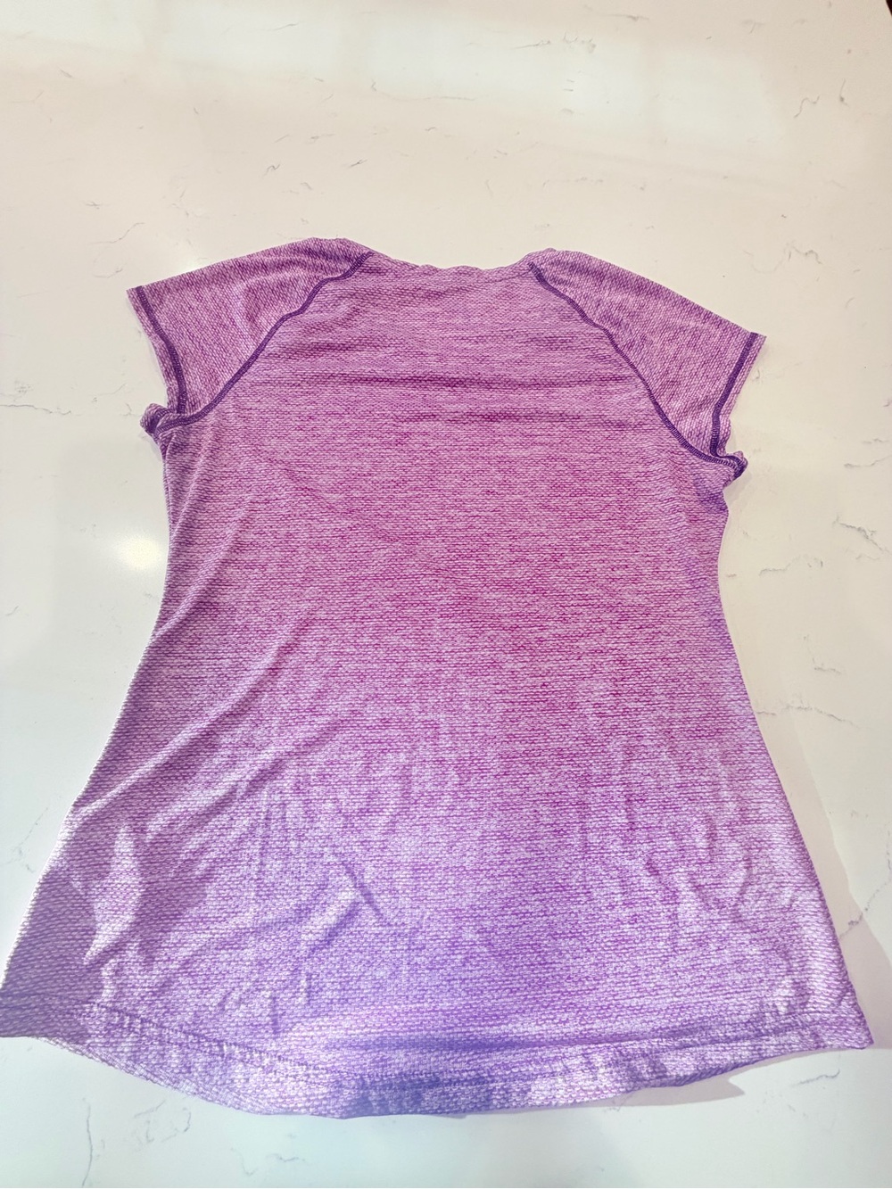 Women’s Heathered V-Neck Short Sleeve Tee - Pink - Picture 6 of 6